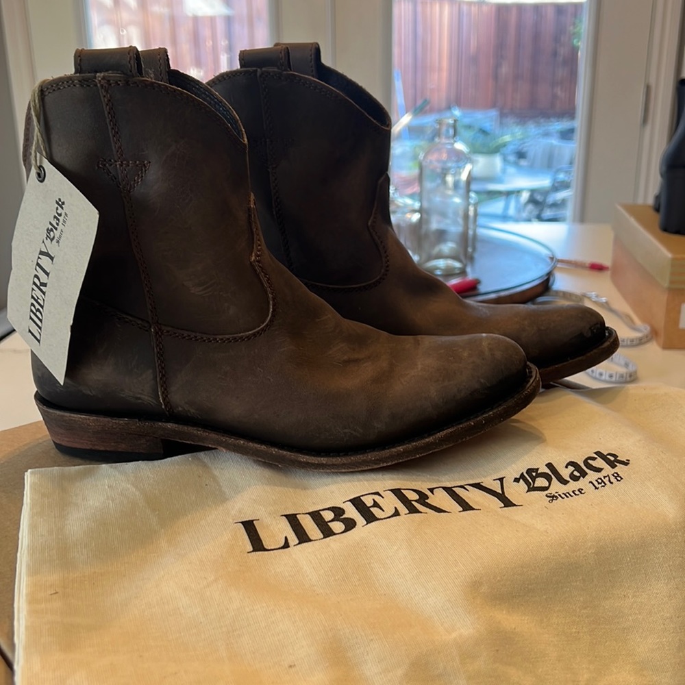 Liberty Black cafe booties.